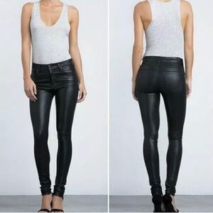 Citizens of Humanity Rocket High Rise Skinny Coated Black Pants Size 28